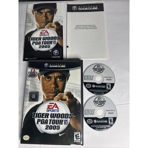 Tiger Woods PGA Tour 2005 (Nintendo GameCube, 2004) 2 Discs - CIB